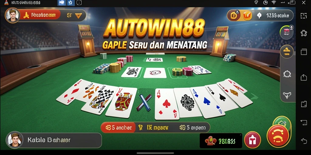 Tampilan gameplay Gaple yang seru dan interaktif.