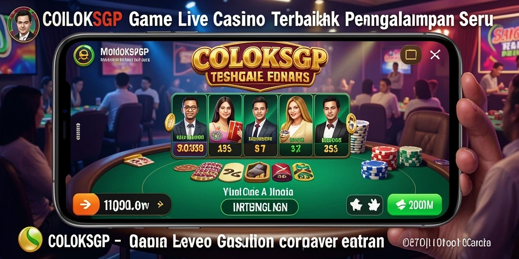 Tampilan gameplay Live Casino yang seru dan interaktif di COLOKSGP.