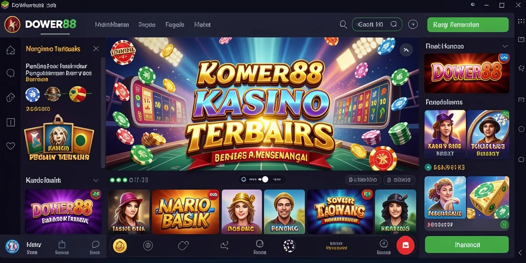 Screenshot gameplay DOWER88 menampilkan suasana kasino yang mendebarkan.