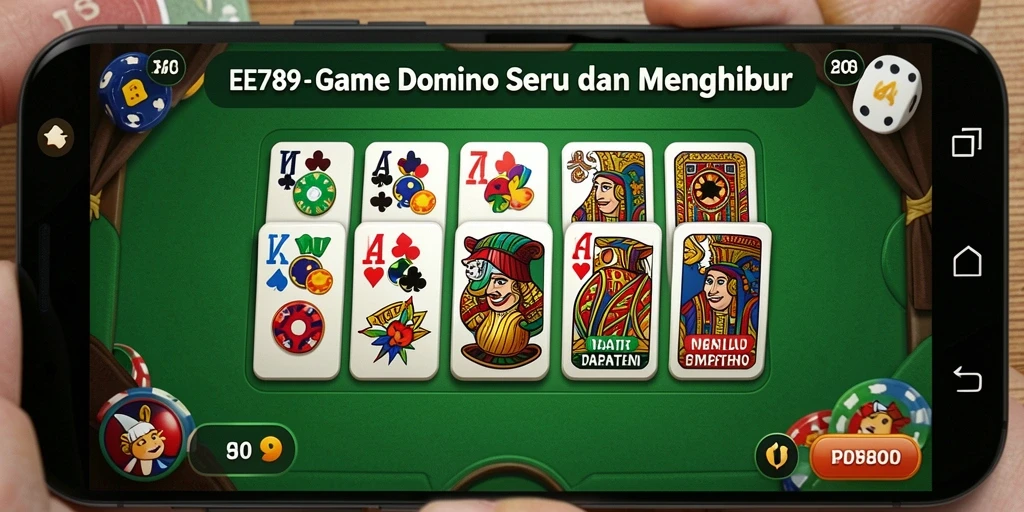 Screenshot gameplay EE789 yang menunjukkan serunya permainan Domino.