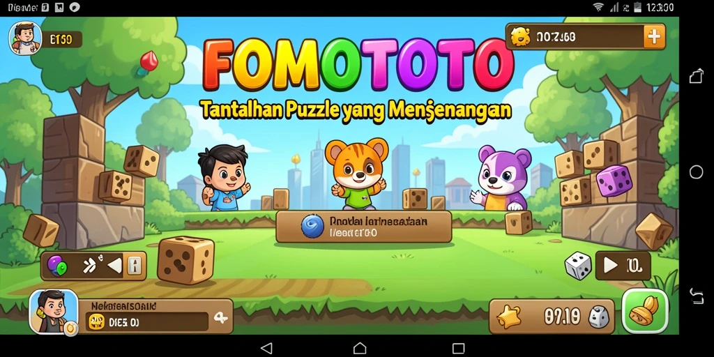 Tangkapan layar <strong>FOMOTOTO</strong> menunjukkan momen mendebarkan saat memecahkan puzzle.
