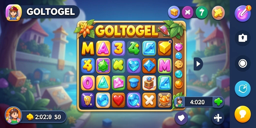 Gameplay seru di GOLTOGEL dengan kombinasi warna-warni.
