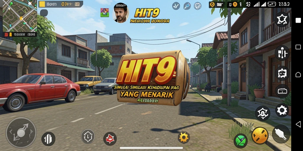 Screenshot gameplay HIT9 menunjukkan aksi seru dalam simulasi kehidupan.