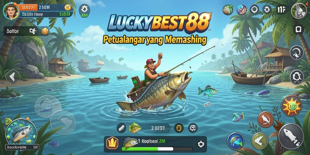 Tampilan gameplay memancing yang mendebarkan di LUCKYBEST88.
