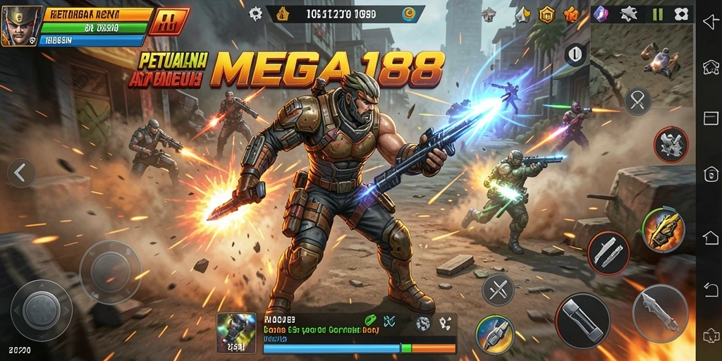 Tangkapan layar MEGA188 menampilkan gameplay aksi yang mendebarkan.