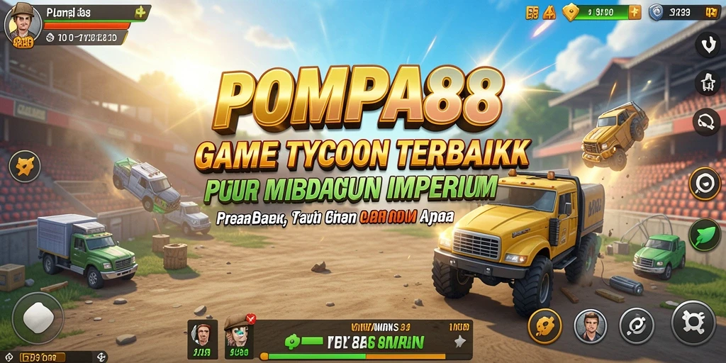 Screenshot gameplay <strong>POMPA88</strong> menampilkan manajemen bisnis yang mendalam.