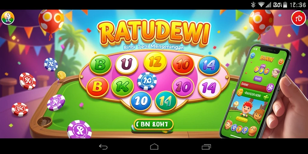 Tampilan gameplay seru di RATUDEWI dengan suasana Bingo yang memikat.
