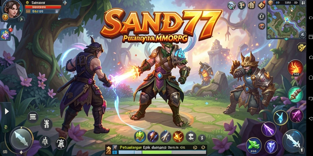 Gameplay SAND77 yang epik dan mendebarkan dalam dunia MMORPG.