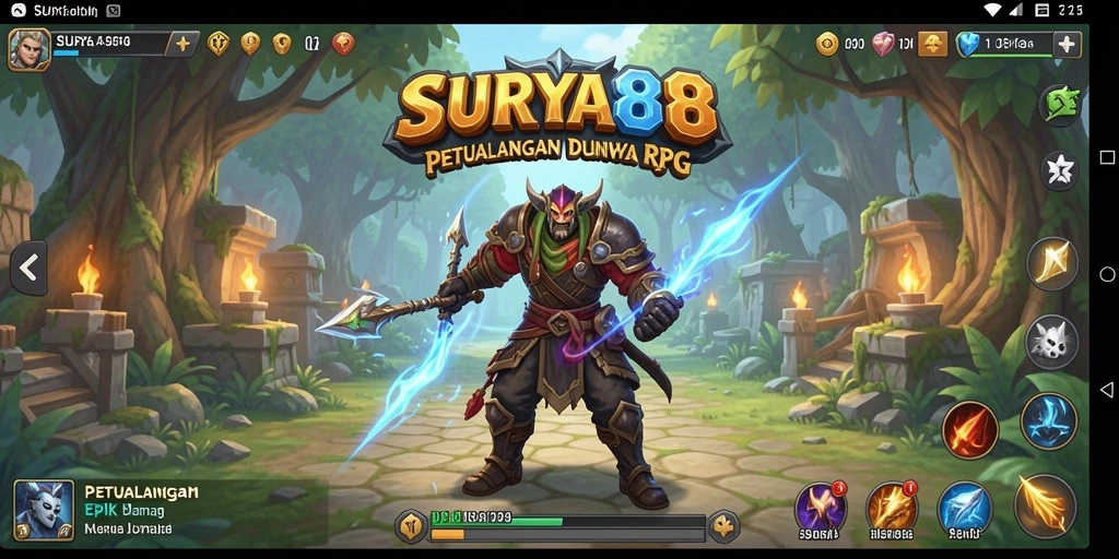 Gameplay epik SURYA88 yang menampilkan pertarungan seru dan eksplorasi mendalam.