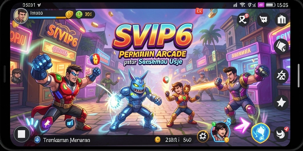 Screenshot gameplay SVIP6 yang menampilkan keseruan arcade.