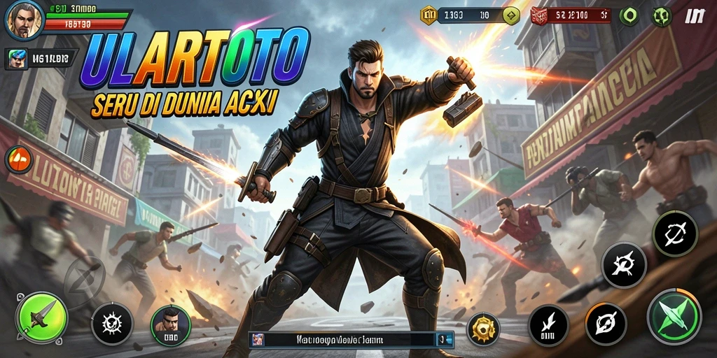 Screenshot ULARTOTO menampilkan gameplay pertarungan yang intens.